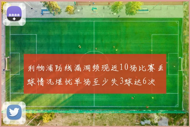 利物浦防线漏洞频现近10场比赛丢球情况堪忧单场至少失3球达6次